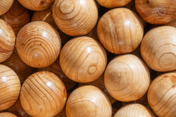 The wooden balls