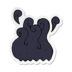 sticker of a black smoke cartoon element