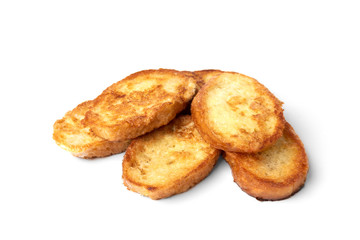 French toasts isolated on white background.