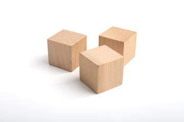 Wood Blocks Isolated On White