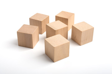 Wood Blocks Isolated On White