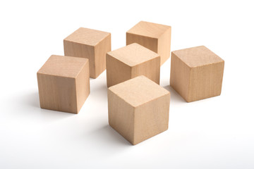 Wood Blocks Isolated On White