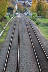 Fototapeta na wymiar Railway tracks near Bonn, Germany