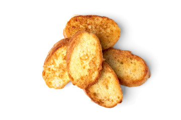 French toasts isolated on white background.
