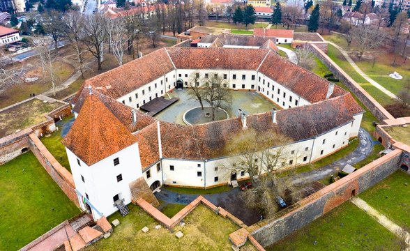 Castle from above in Sarvar Hungary