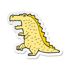 Naklejka premium sticker of a cartoon dinosaur