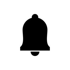 Bell Icon in trendy flat style isolated on grey background. Notification symbol for your web site design