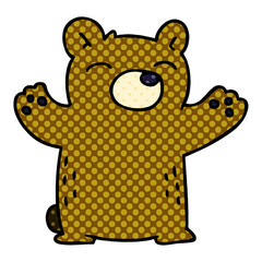 quirky comic book style cartoon bear