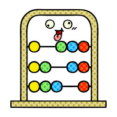 comic book style cartoon abacus