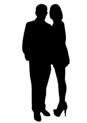 couple together, silhouette vector