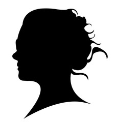 a woman head silhouette vector