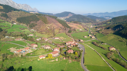 countryside village of basque country, Spain