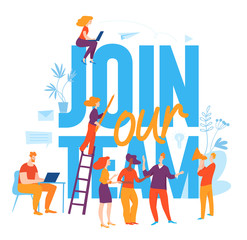 Human resource join our team concept vector illustration