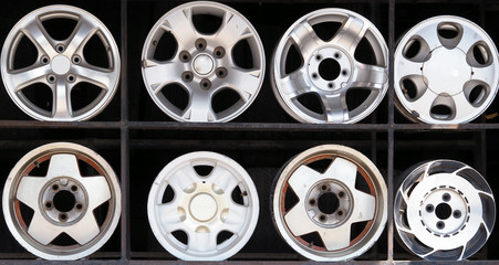 Alloy Wheels. old Alloy Wheels background.