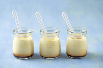 custard pudding dessert bottle