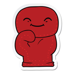 sticker of a cartoon boxing glove