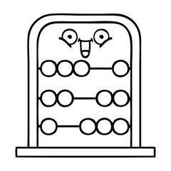 line drawing cartoon abacus