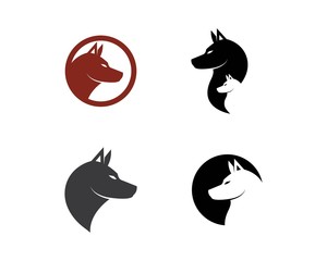 dog logo icon vector template