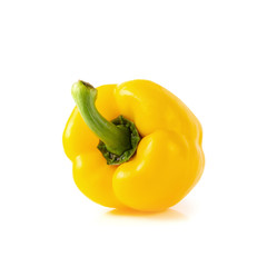 sweet yellow pepper isolated over white background