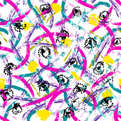 seamless abstract background pattern, with paint strokes and splashes