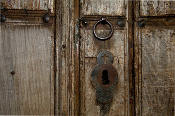 old door with lock