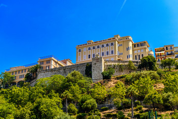 Fototapeta na wymiar Prince's Palace in Fontvielle, Monte-Carlo, Monaco, Cote d'Azur, French Riviera