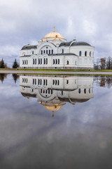 Fototapeta premium BELARUS CITY OF BREST January 2, 2019. Brest castle St. Nicholas Garrison Cathedral.Orthodox Church of the Fortress.