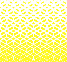 Abstract geometric pattern. Vector background. White and yellow halftone. Graphic modern pattern. Simple lattice graphic design