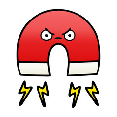 gradient shaded cartoon magnet