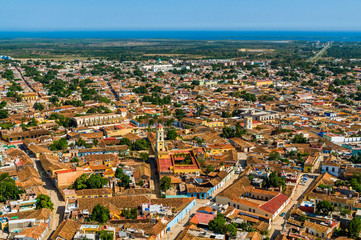 Fototapeta na wymiar Aerial view of the city of Trinidad, Cuba