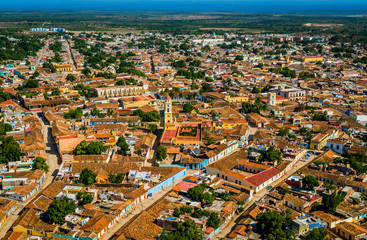 Fototapeta premium Aerial view of the city of Trinidad, Cuba