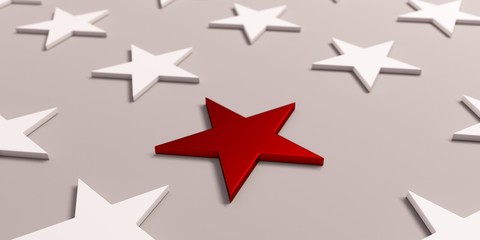 Obraz premium Most Important Star Symbol. 3D Render Illustration