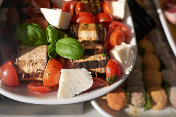 Grilled aubergines rolls