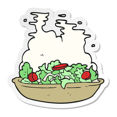 sticker of a cartoon salad