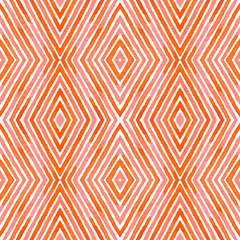 Pink red Geometric Watercolor. Delicate Seamless P