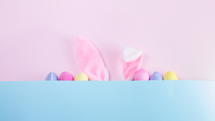 Easter scene with rabbit ears