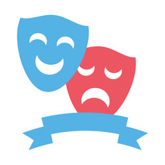 drama comedy mask theater