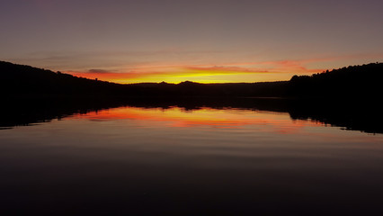 Fototapeta na wymiar A beautiful sunrise in the ruidera lagoons