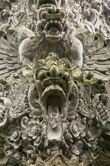 Fototapeta na wymiar Made of stone idols of balinese gods.