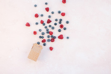 Shopping composition berries and boxes