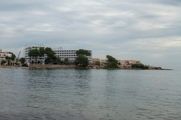 Fototapeta premium The coast of Ibiza a very cloudy day