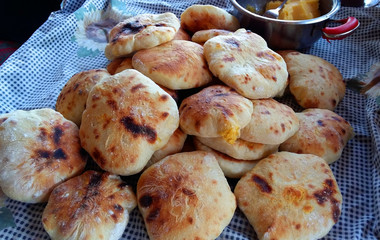 traditional corn flour bread.artvin/turkey