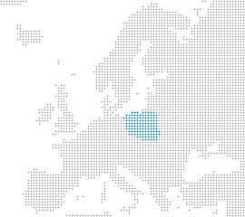 Polen Markierung auf Europakarte - obrazy, fototapety, plakaty