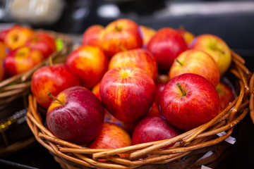 Fresh harvest of apples. Apple sells at department stores.