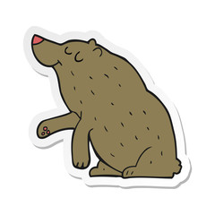 sticker of a cartoon bear