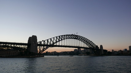 Sydney Harbour Bridge at sunset