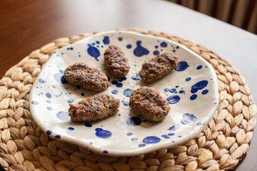 Turkish grilled meatballs AKA Köfte