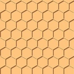 Abstract honey print. seamless geometric pattern with honeycombs