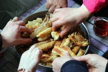 traditional corn flour bread.artvin/turkey