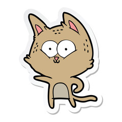 sticker of a cartoon cat